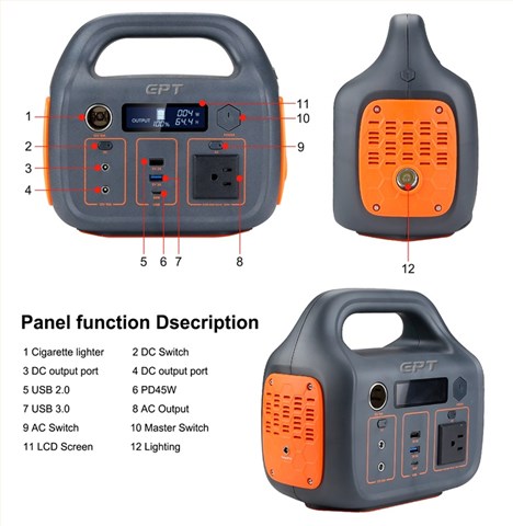 戶外便攜式儲能電源300W 500Wh 14.4V 35Ah